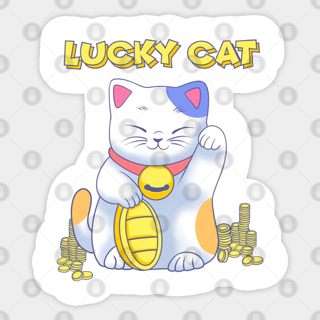 Japanese Lucky Cat Sticker by thelazyshibaai